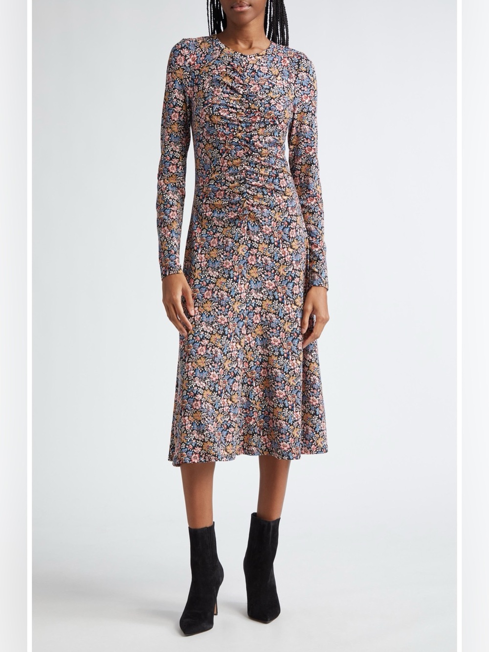 Veronica Beard Gale Floral Knit Midi Dress Size M - Picture 1 of 11